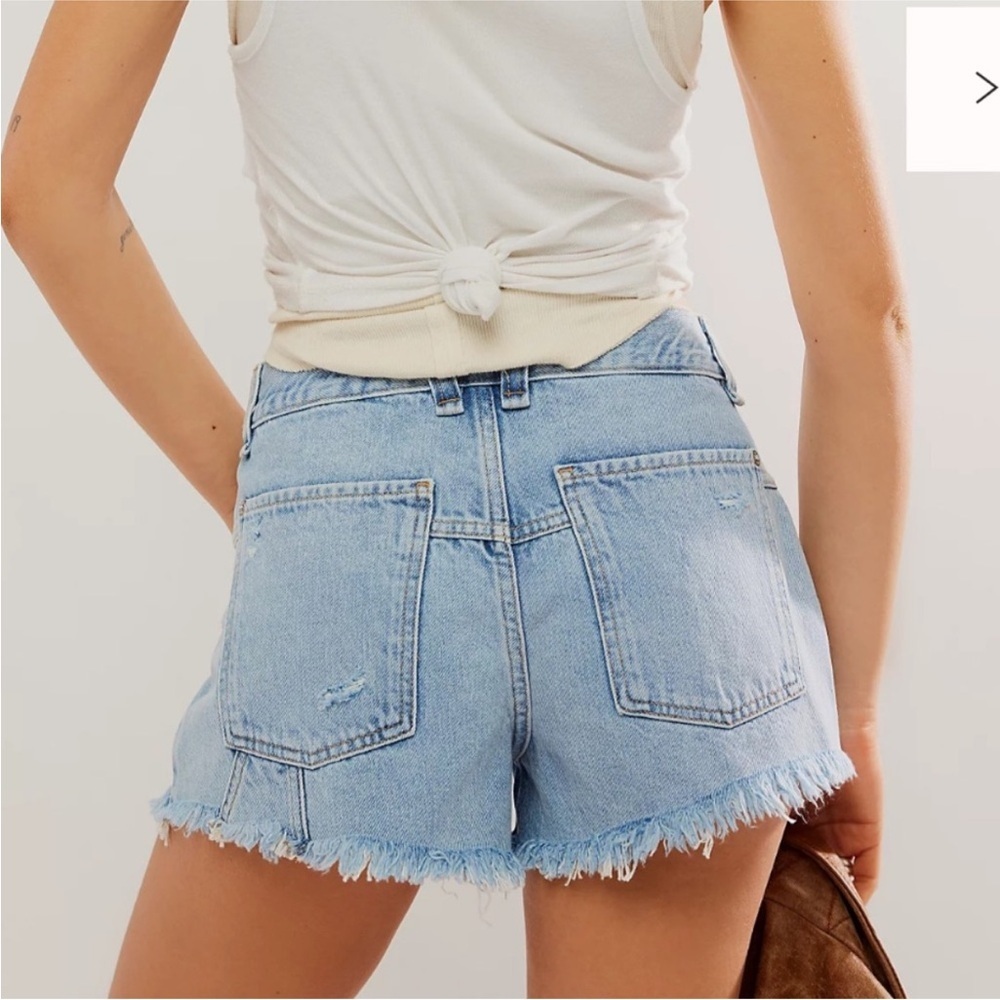 NEW We The Free Now Or Never Denim Shorts Moon Child Light Blue NWT